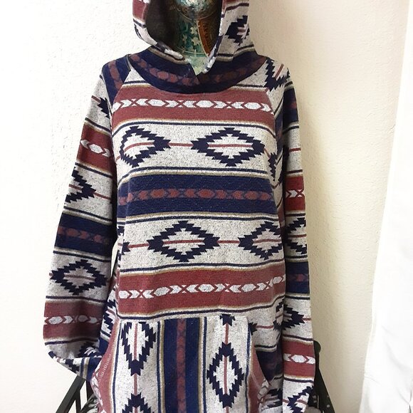 Aztec print Hoodie by Brooklyn Cloth - Picture 1 of 8